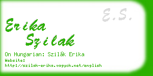 erika szilak business card